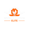 Logo of Overdrive Elite with an orange and white design on a white background